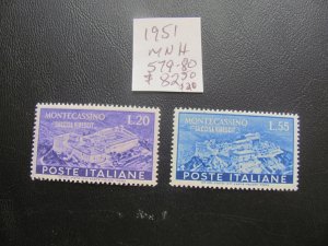 ITALY 1950 MNH  SC 533-534 SET  XF $70 (152)