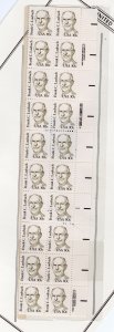 Scott# 1864 unused MNH Plate Block & ZIP & strip of 20 Perf 10.9 Small Block Tag