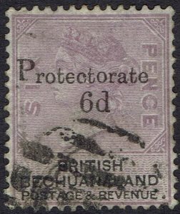 BECHUANALAND 1888 QV PROTECTORATE 6D USED