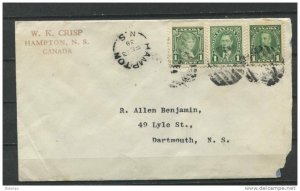 Canada 1938 Cover Hampton- Sartmouth