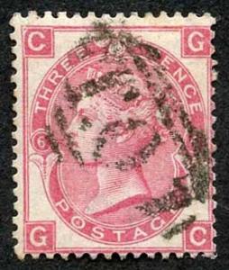 SG103 3d Deep Rose (Spray Wmk) Plate 6 Good Used T01 Cancel RARE