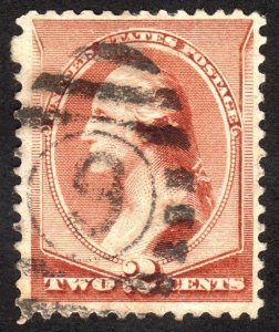 1883, US 2c, Washington, Used, Sc 210