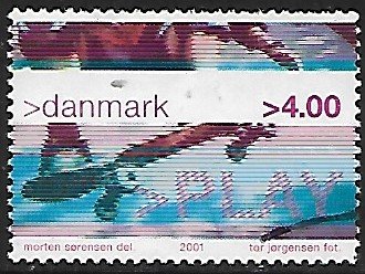 Denmark # 1206 - Skateboarding - used  {Dk2}