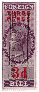 (I.B) QV Revenue : Foreign Bill 3d (1857) Imperial Bank