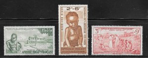 French Equatorial Africa Scott CB2-4 MNHOG - 1942 Children's Welfare Fund