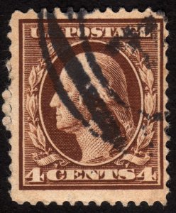 1911 US, 4c stamp, Used, George Washington, Sc 377