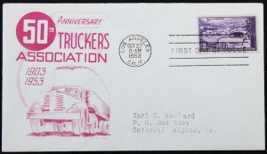 U.S. Used Stamp Scott #1025 3c Truckers Association Boll First Day Cover