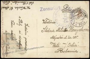 Austria Empire WWI Navy Ship SMS Chameleon Marine Feldpost 61746