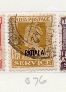 Indian States Patiala 1939-45 Early Issue Fine Used 1a.3p. Optd 203619