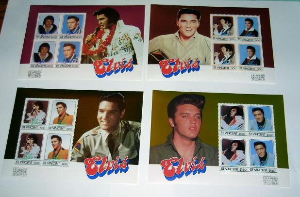 St. Vincent - 878-81, MNH Set of S/S. E. Presley. SCV-$18.65