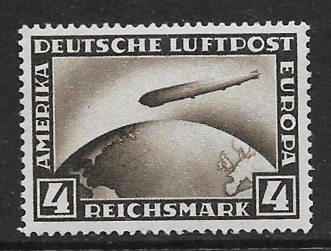 GERMANY, C37, MNH, GRAF ZEPPELIN CROSSING OCEAN