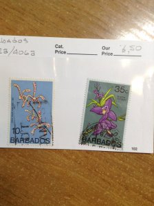 Barbados  # 402a/406a  Used