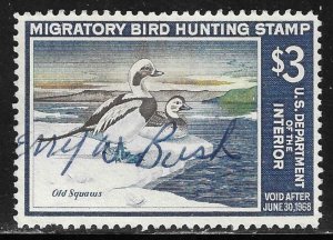 Scott # RW34  Lot E936  $3.00 Duck Hunting Stamp   Used