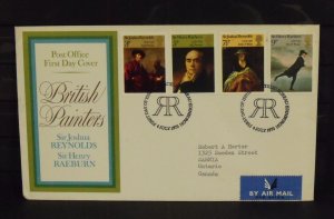 15446   GREAT BRITAIN   FDC # 697-700     British Painters