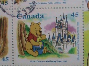 ​CANADA 1996 SC#  1621b  DISNEY CARTOON-WINNIE THE POOH USED-S/S- VF