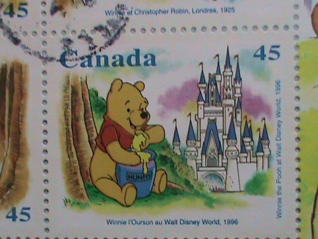 ​CANADA 1996 SC#  1621b  DISNEY CARTOON-WINNIE THE POOH USED-S/S- VF