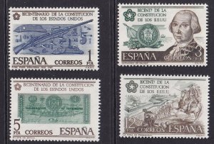 Spain   #1947-1950  MNH  1976  American bicentennial