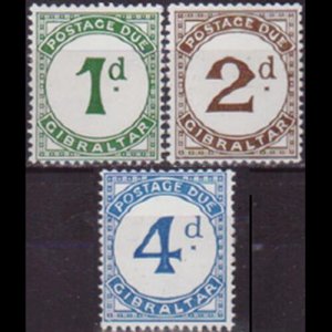 GIBRALTAR 1956 - Scott# J1-3 Numerals Set of 3 LH