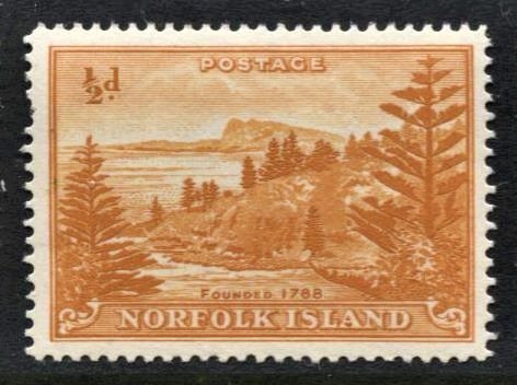 STAMP STATION PERTH Norfolk Island #1 Ball Bay Def. White Paper Reprint MNH