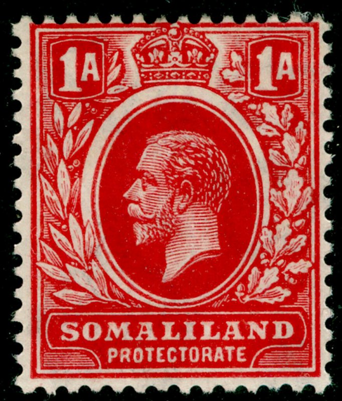 SOMALILAND PROTECTORATE SG74, 1a carmine-red, LH MINT. WMK SCRIPT