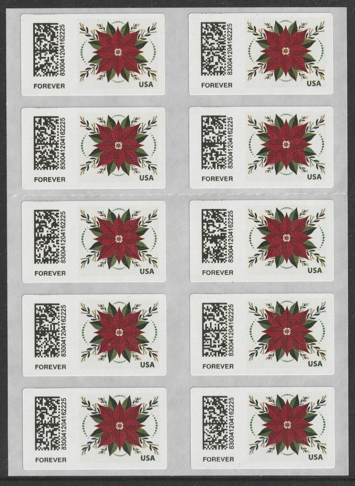 Global Poinsettia 2 Sheets Of 10 International First Iceland