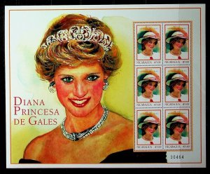 NICARAGUA Sc 2248-50 NH 3 MINISHEETS OF 1999 - PRINCESS DIANA - (CT5)