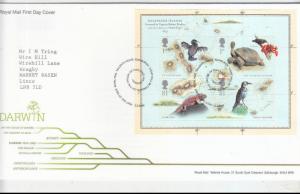 2009 DARWIN MINI SHEET FIRST DAY COVER 