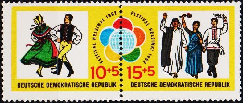 Germany(DDR).1962 Pair S.G.E642/E643 Mounted Mint