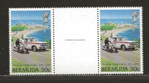 BERMUDA SC# 388   GUTTER PAIR     VF/MNH