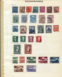 Czechoslovakia 1918/38 Used on 10 Pages Imperf Perf (Apprx 180 )(ZA 478