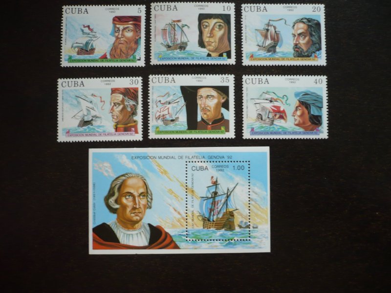 Stamps - Cuba - Scott# 3441-3447 - MNH Set of 6 stamps and 1 Souvenir Sheet