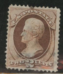 USA Scott 146 used 1870 red brown stamp 