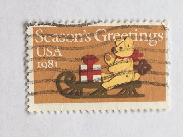 US – 1981 – Single “Christmas/Bear” Stamp – SC# 1940 – Used