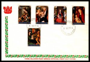 Cook Islands 474-478 Christmas U/A FDC