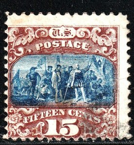 #119 US 15 CENT BROWN&BLUE-TYPE 2-USED-N/G-FINE-V/F