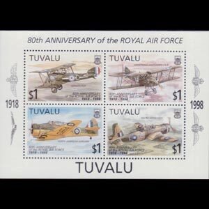 TUVALU 1998 - Scott# 767 S/S RAF-Planes NH