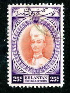 1937 Kelantan  Sc# 37 used cv $4.75 ( 7996 BCXX )