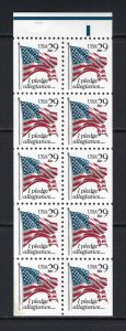U.S. #2593 MINT, NH, NEVER FOLDED FLAG BOOKLET PANE
