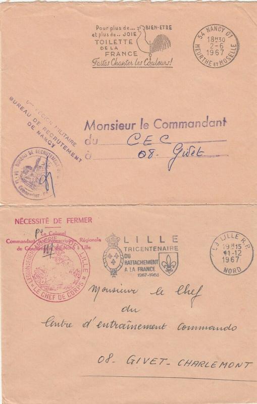 France 17 Military Covers 1960s