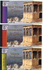 UNITED NATIONS Sc# NY 868 GE428 VI352 2004 World Heritage Greece Souv Bklts MNH