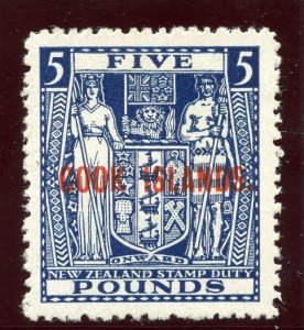 Cook Islands 1954 KGVI £5 indigo-blue (wmk inv) superb MNH. SG 136w.