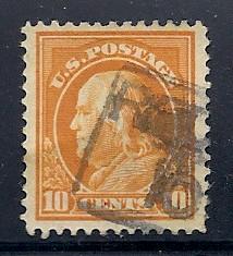 US#510 Franklin (U)Yellow Orange CV $0.30