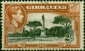 Gibraltar 1942 2s Black & Brown SG128b P.13 V.F.U (3)