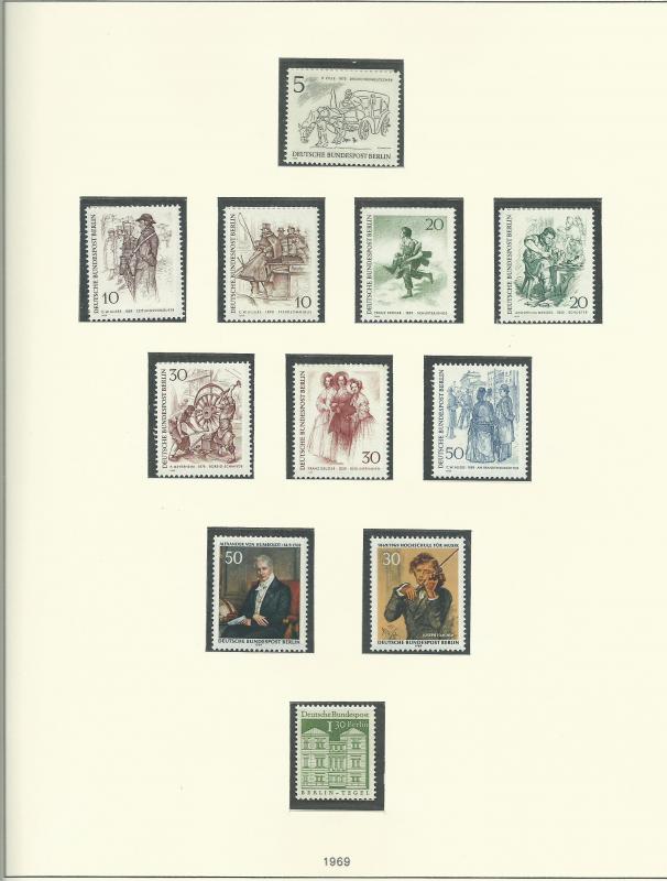 1961-1985 Berlin Unused Never Hinged Stamp Collection In Safe Album