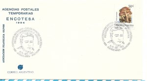 ARGENTINA 1994 COVER WITH SPECIAL POSTMARK AVIATION PIONEER C. BORCOSQUE CENT