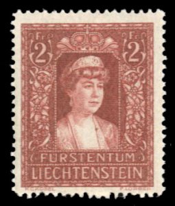 Liechtenstein #130 Cat$140, 1935 2fr henna brown, never hinged