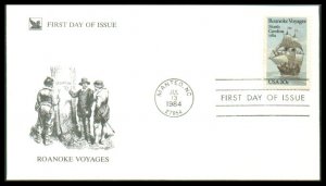 #2093 Roanoke Voyages Pegasus FDC