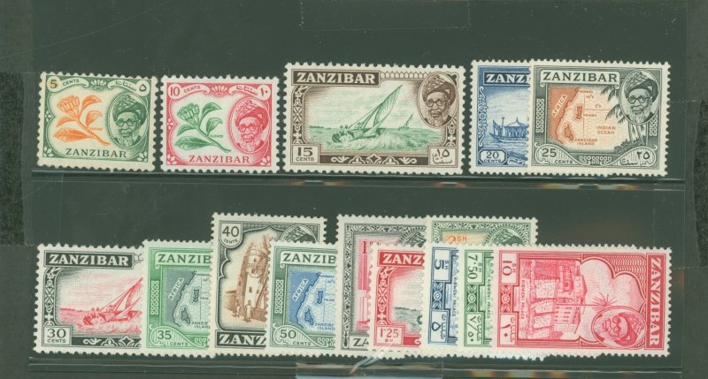 Zanzibar #249-63  Single (Complete Set)