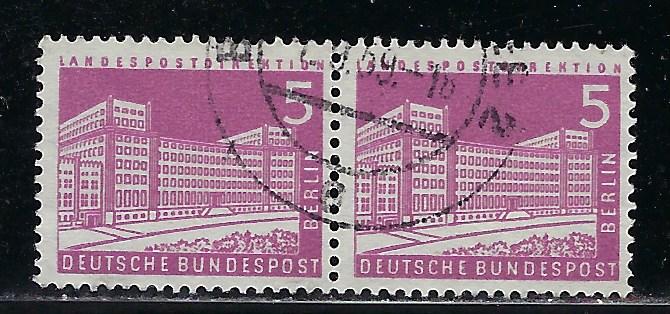 Germany Berlin Scott # 9N121, used, pair, variation plate print