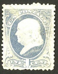 U.S. #134 USED LIGHT CANCEL